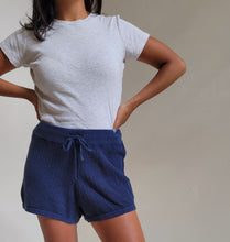 Load image into Gallery viewer, Beachside Crochet Shorts - French Navy
