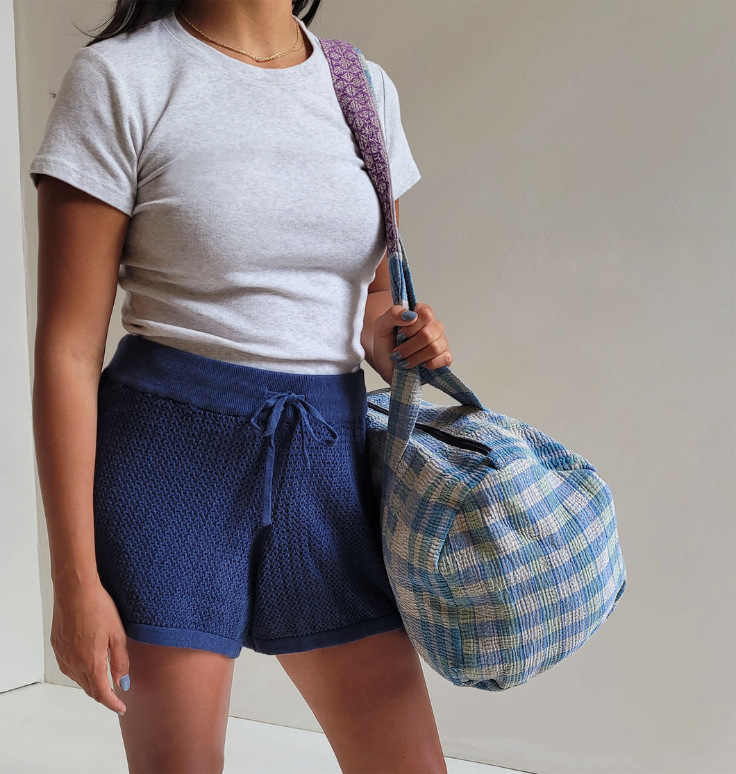 Beachside Crochet Shorts - French Navy