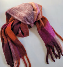 Load image into Gallery viewer, Upcycled Scarf - Magenta/Maroon
