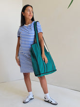 Load image into Gallery viewer, Organic Cotton Softspun Tee Dress - Stripe
