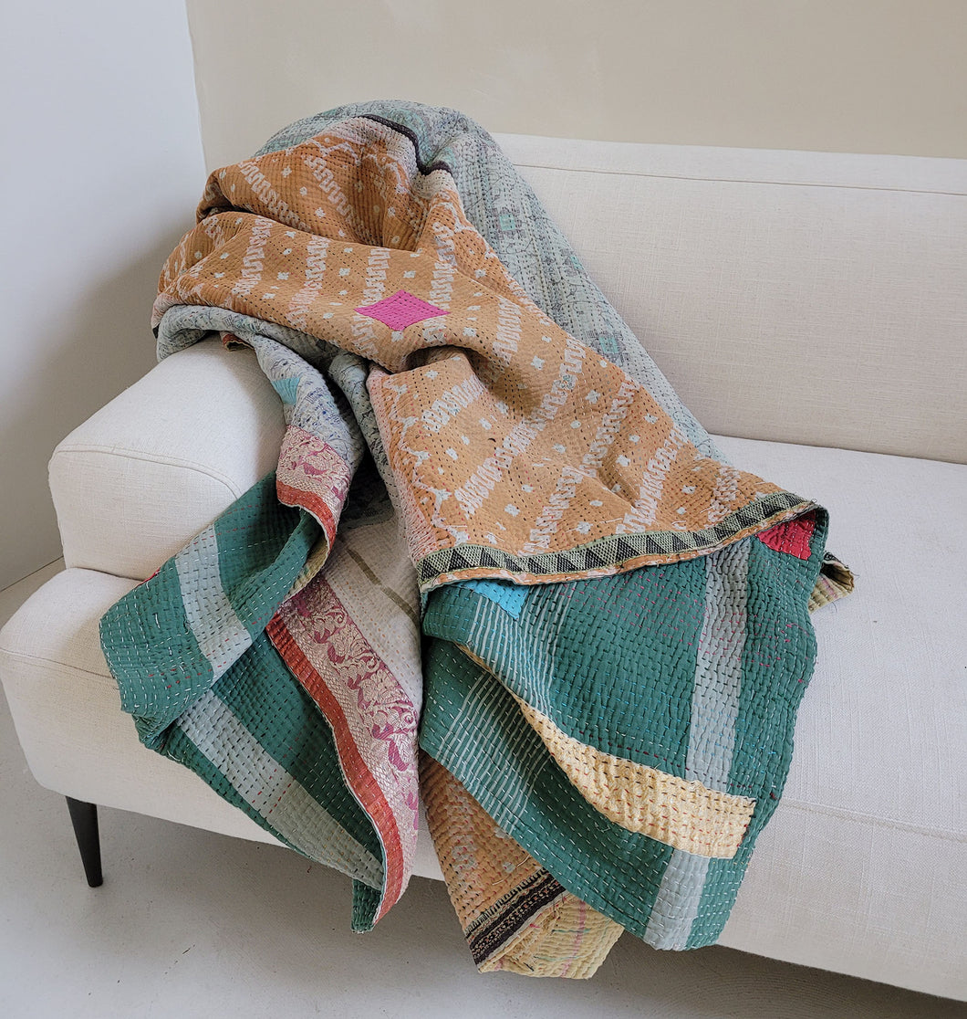 Kantha Quilt No. 082