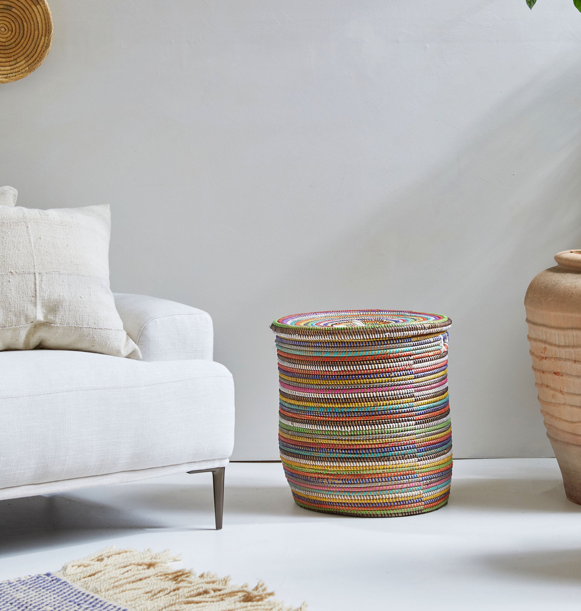 Flat Top Multi-Colored Baskets – Minda Living